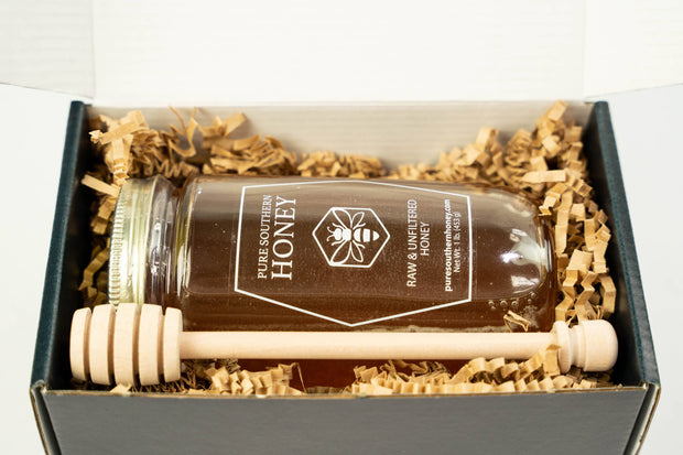 Honey with Dipper Gift Box Set