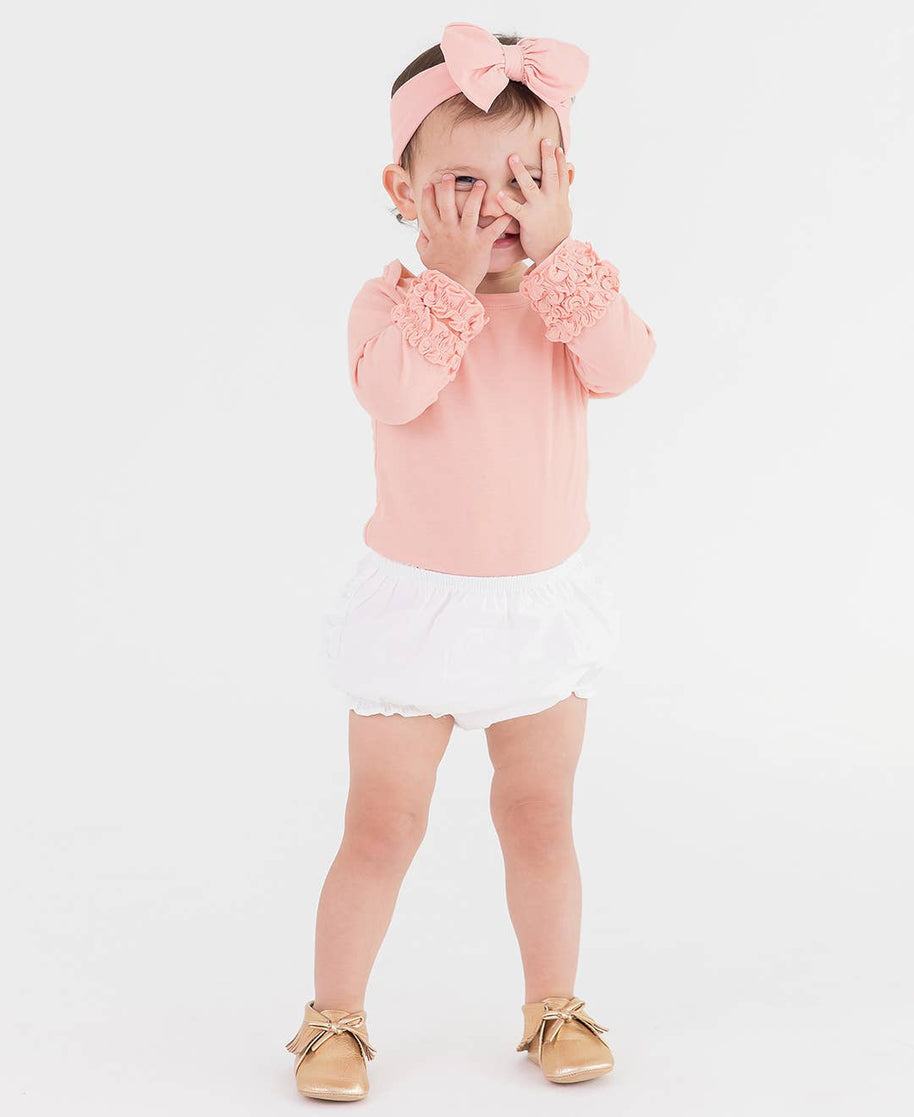 RuffleButt White Bloomer