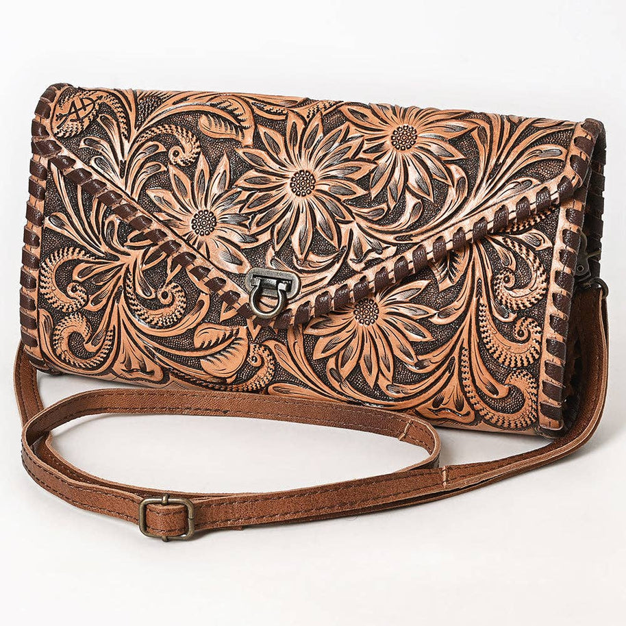 Tooled Leather Envelope Purse