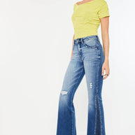 Kan Can Double Frayed Hem Jeans