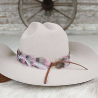 Blossom Pink Feather Hat Band
