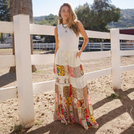 Boho Patchwork Palazzo Pants