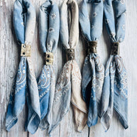 Denim Hues Hand Dyed Bandanas 