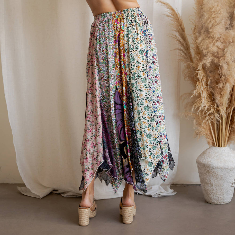 Boho Maxi Handkerchief Skirt