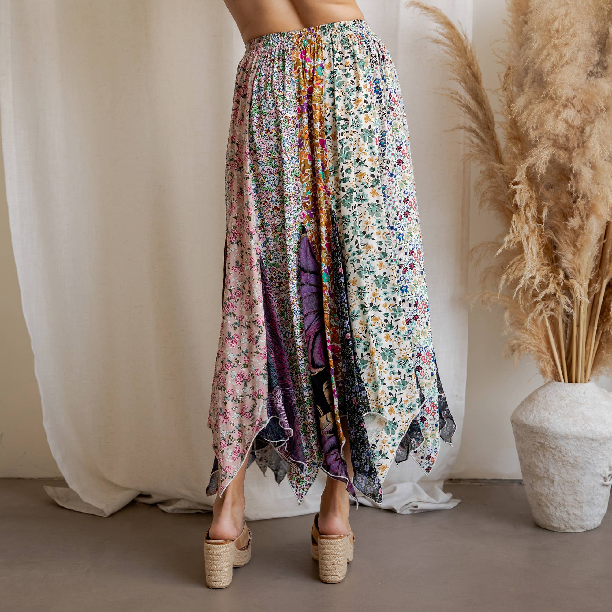 Boho Maxi Handkerchief Skirt