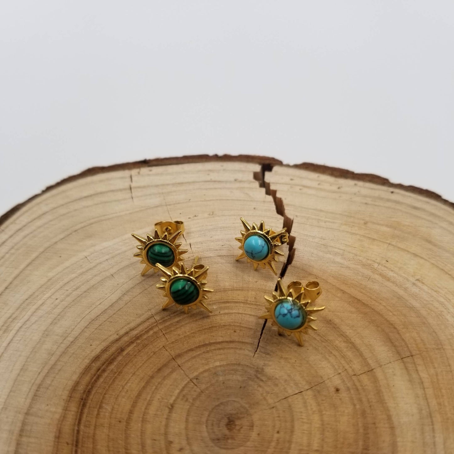 Turquoise Sunshine Studs