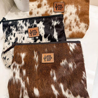 Western Cowhide Makeup Bag Travel