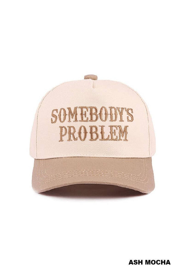 Somebody's Problem Two Tone Canvas Cotton Cap