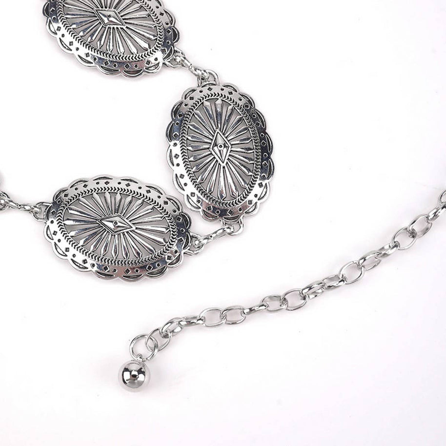 Hollow Carving Concho Belt