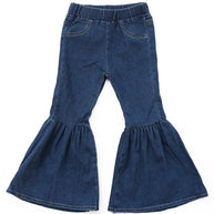 Baby Girls Blue Denim Bell Bottom Pants