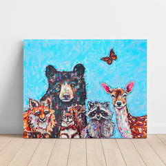 Woodland Animals Canvas Print