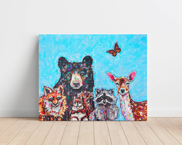 Woodland Animals Canvas Print