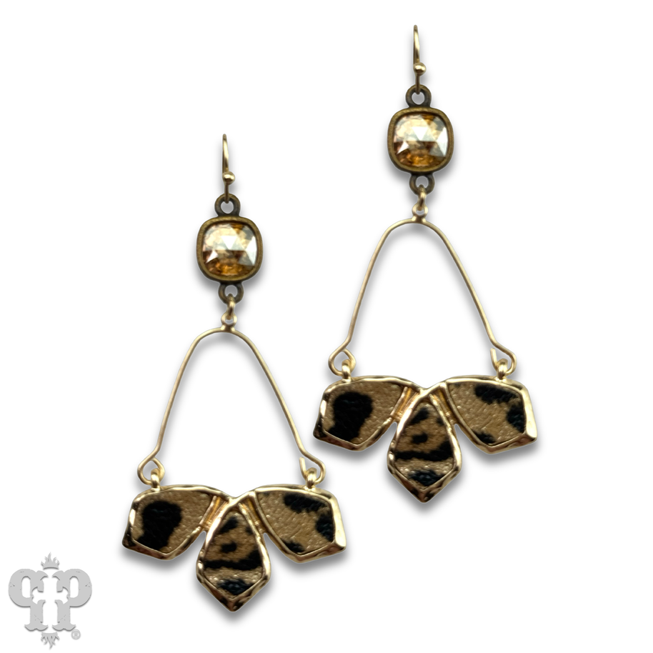 Swarovski® crystals leopard earrings
