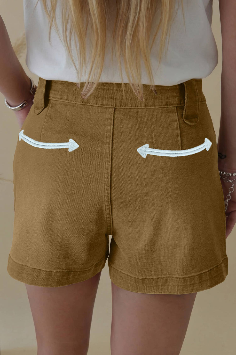 Western Arrow Denim Shorts