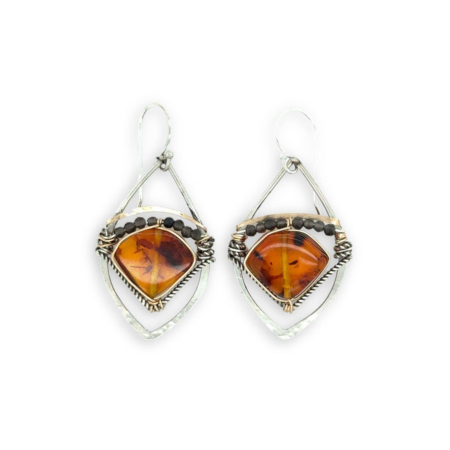 Amber Wedge Earrings