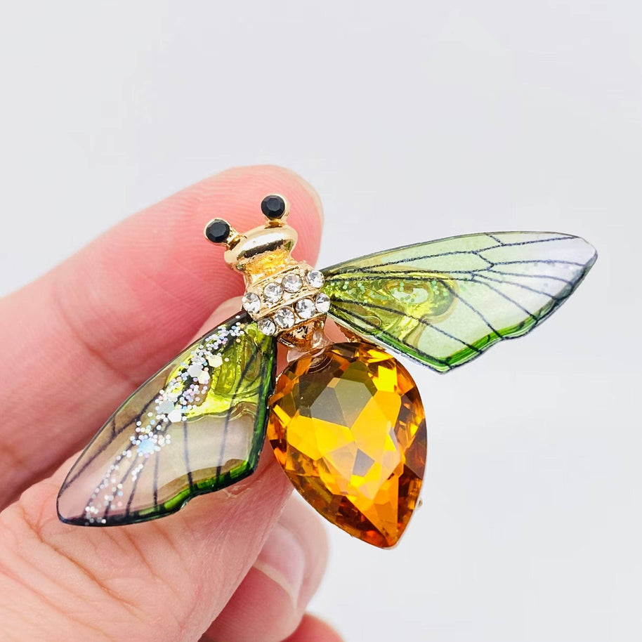 Bee Brooch Resin Wings