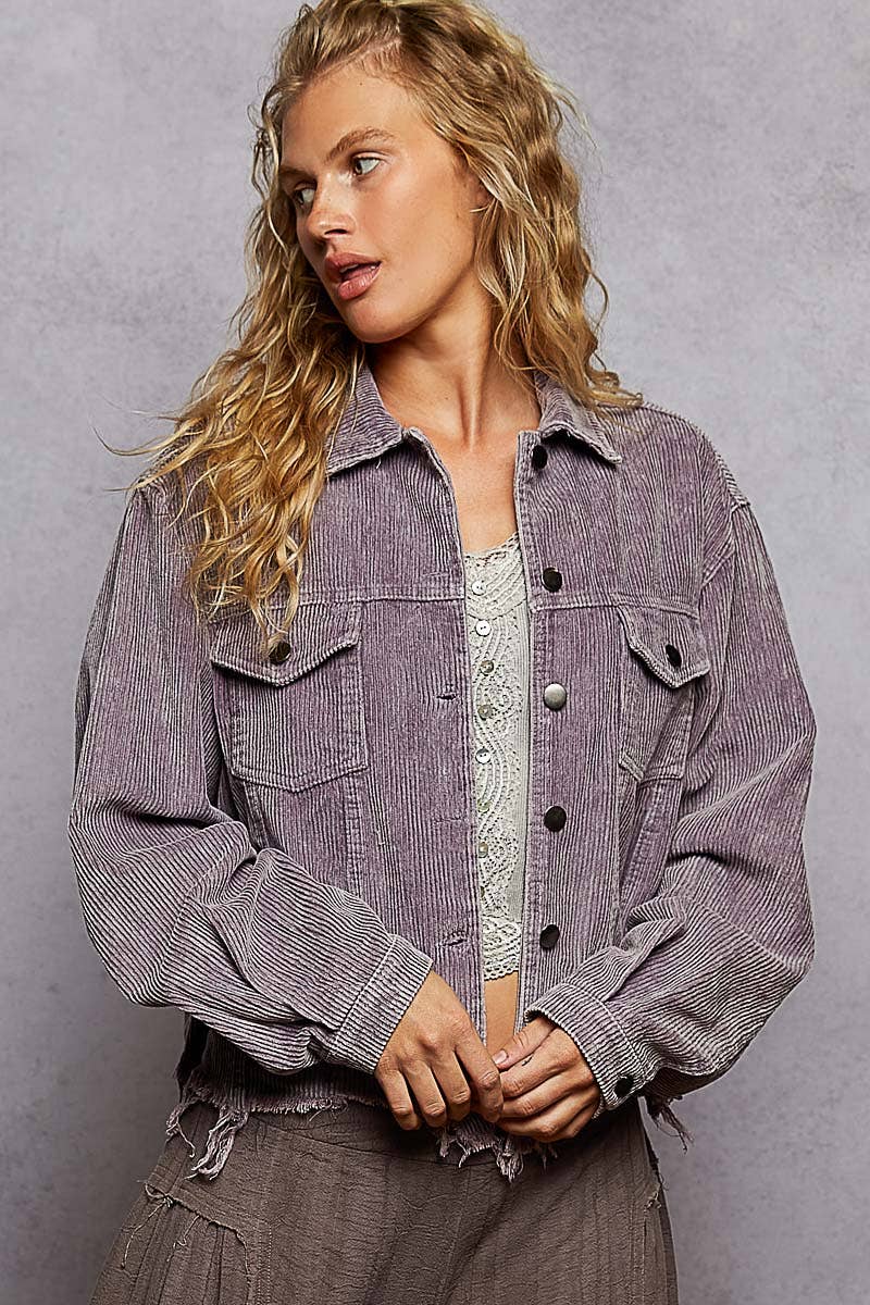 Distressed Corduroy Jacket