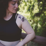 Resist Milk Thistle Floral Temporary Tattoo