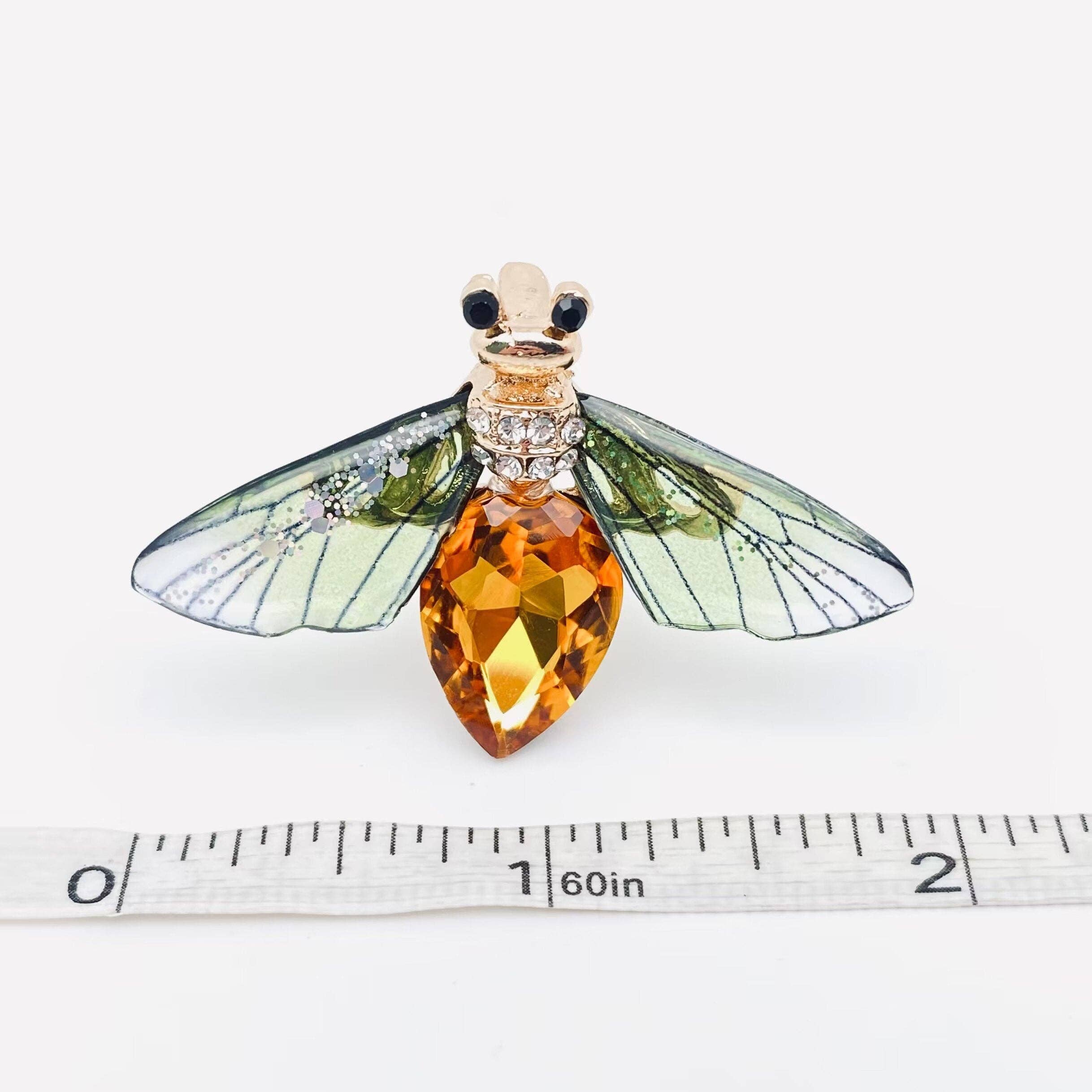 Bee Brooch Resin Wings