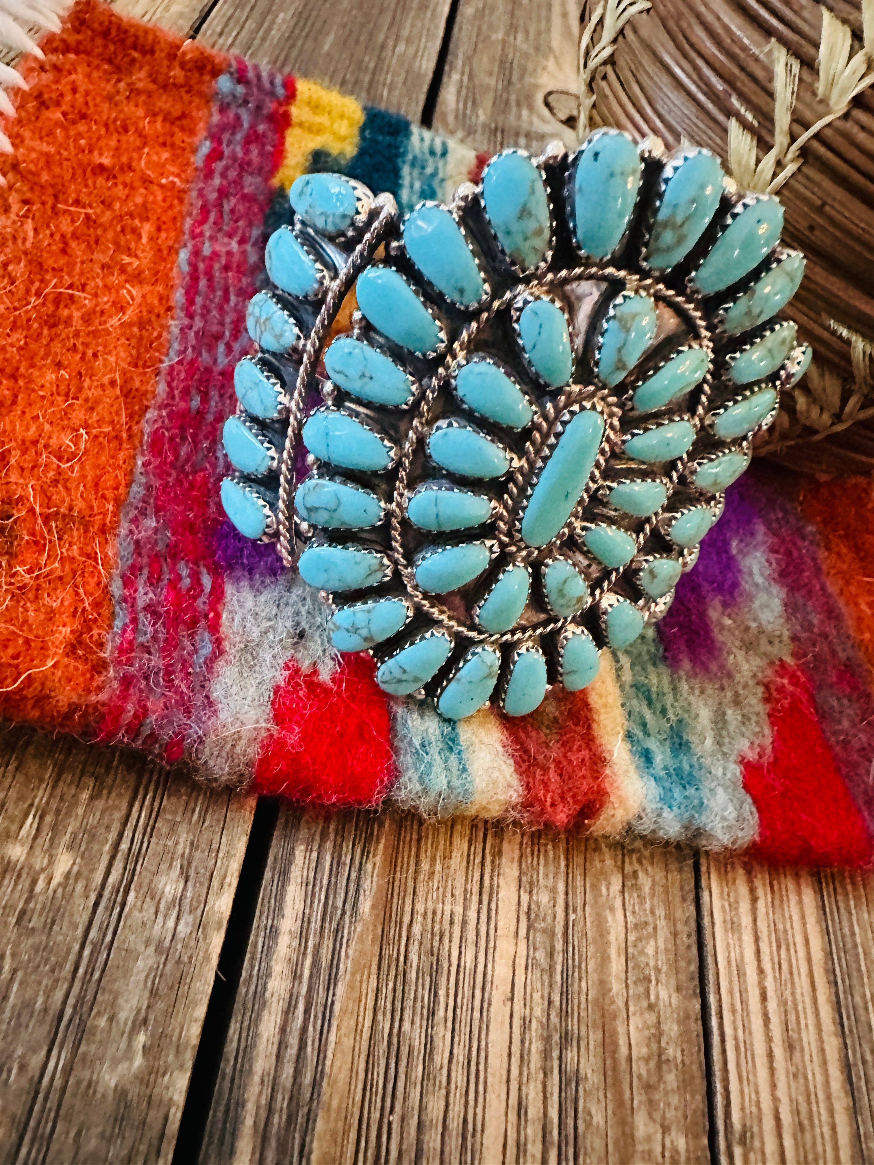 Handcrafted Turquoise & Sterling Silver Cuff Bracelet