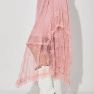 Lace Layered Hem Skirt