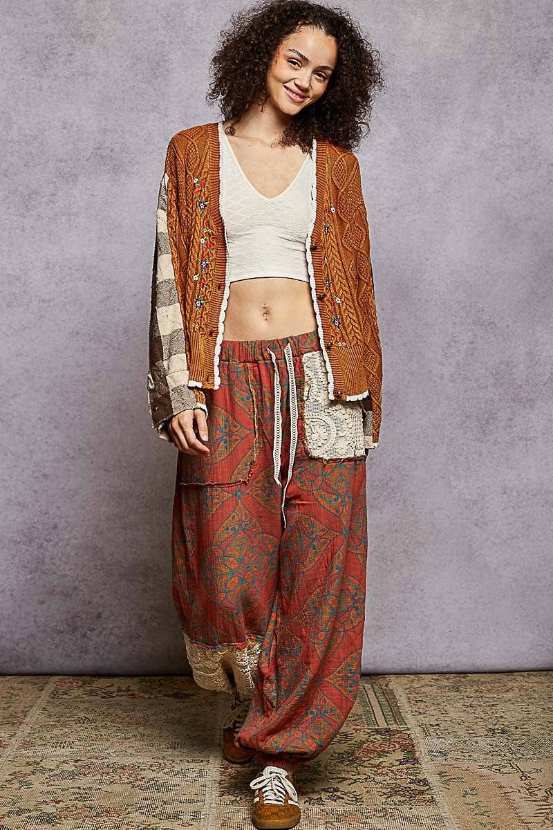 Knit Cardigan with Embroidery