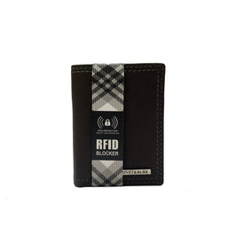 Double Stitch Leather Trifold Wallet