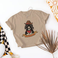 Hot Diggity Dog Cowboy Boxy Crop Top