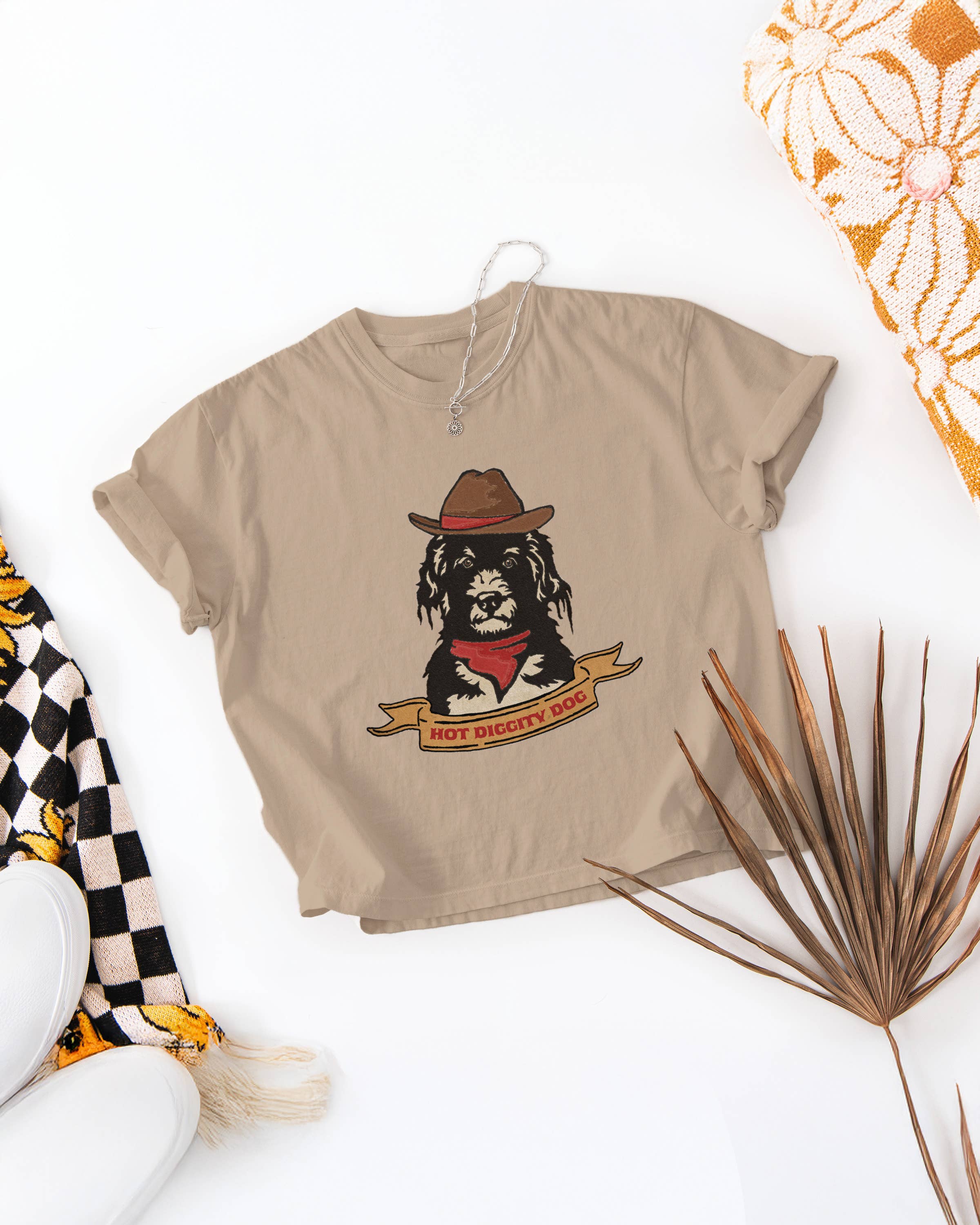 Hot Diggity Dog Cowboy Boxy Crop Top