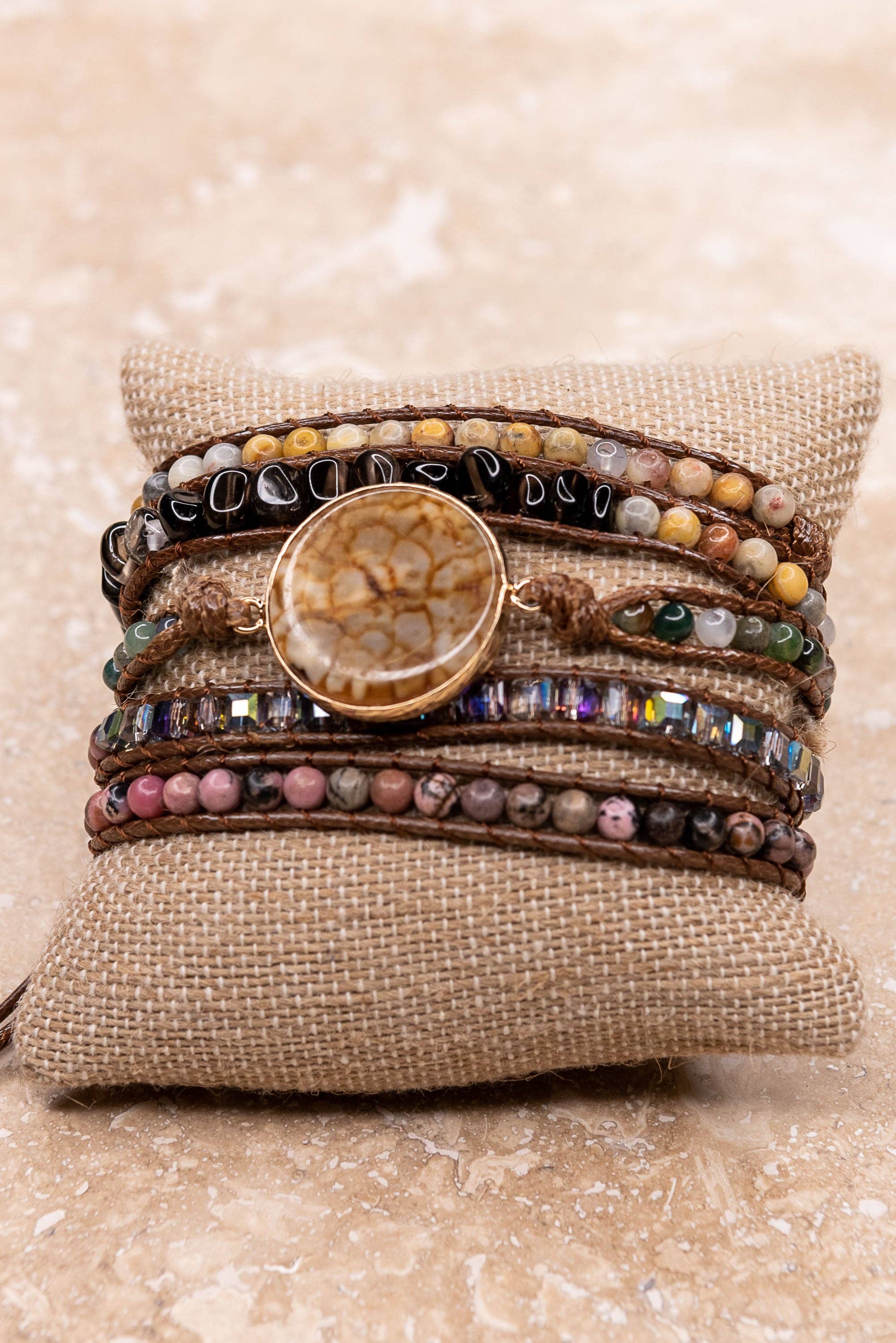 Kelly Wrap Bracelet: Amethyst Mix