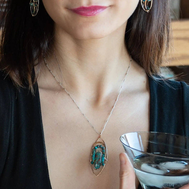Handmade Chrysocolla Nugget Necklace
