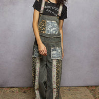 Patchwork & Studs Overalls