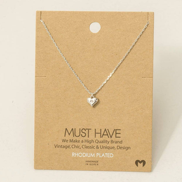Mini Heart Pendant Necklace