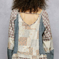 Double Gauze Woven Patch Top