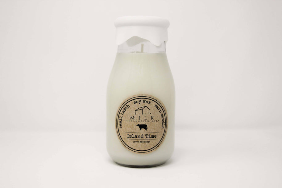 Milk Bottle Candle, Island Time