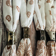 Vintage White Hand Dyed Bandanas