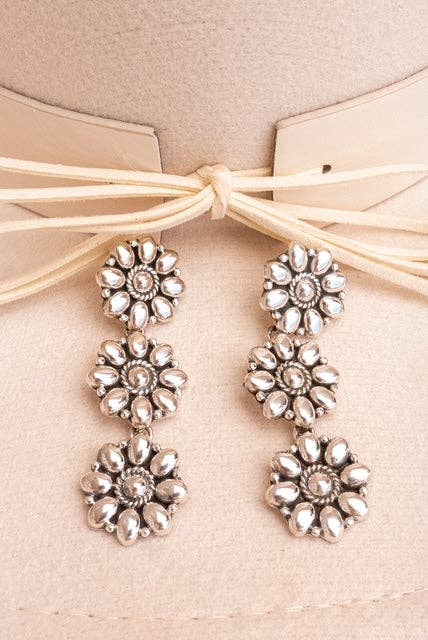 Sterling Flower Trio Earrings | By KKB