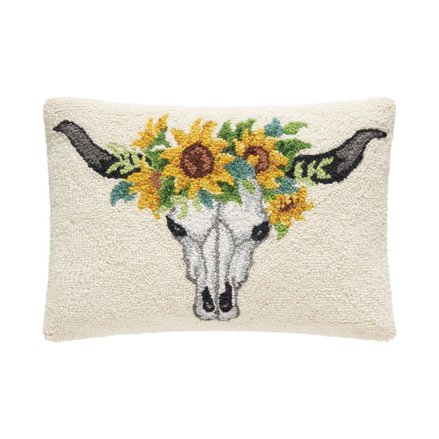 Sunflower Skull Hook Pillow
