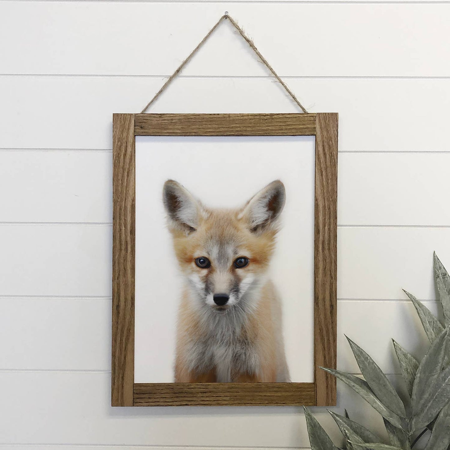 Baby Fox Wood Sign Cute Animal Wall Art