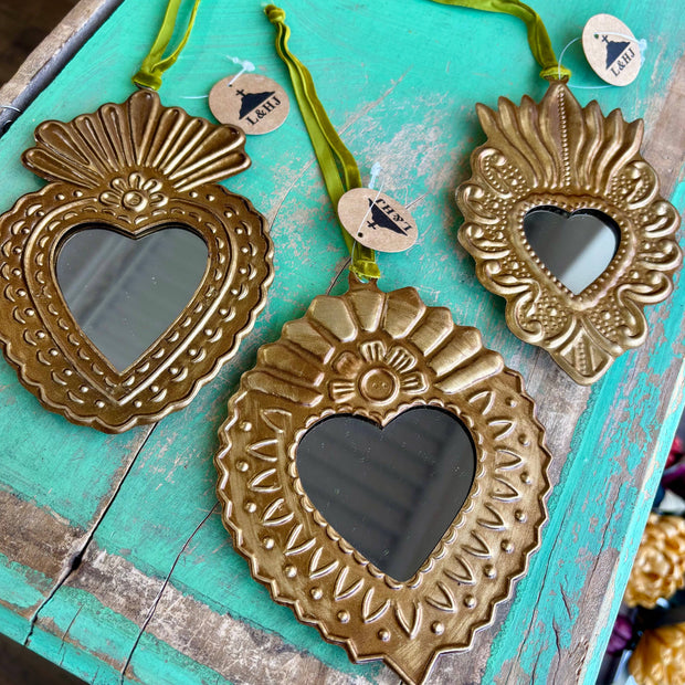 Small Mirrored Sacred Hearts
