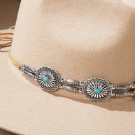 Stamped Western Concho Hat Band