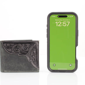 Leather Bifold Tooled Wallet