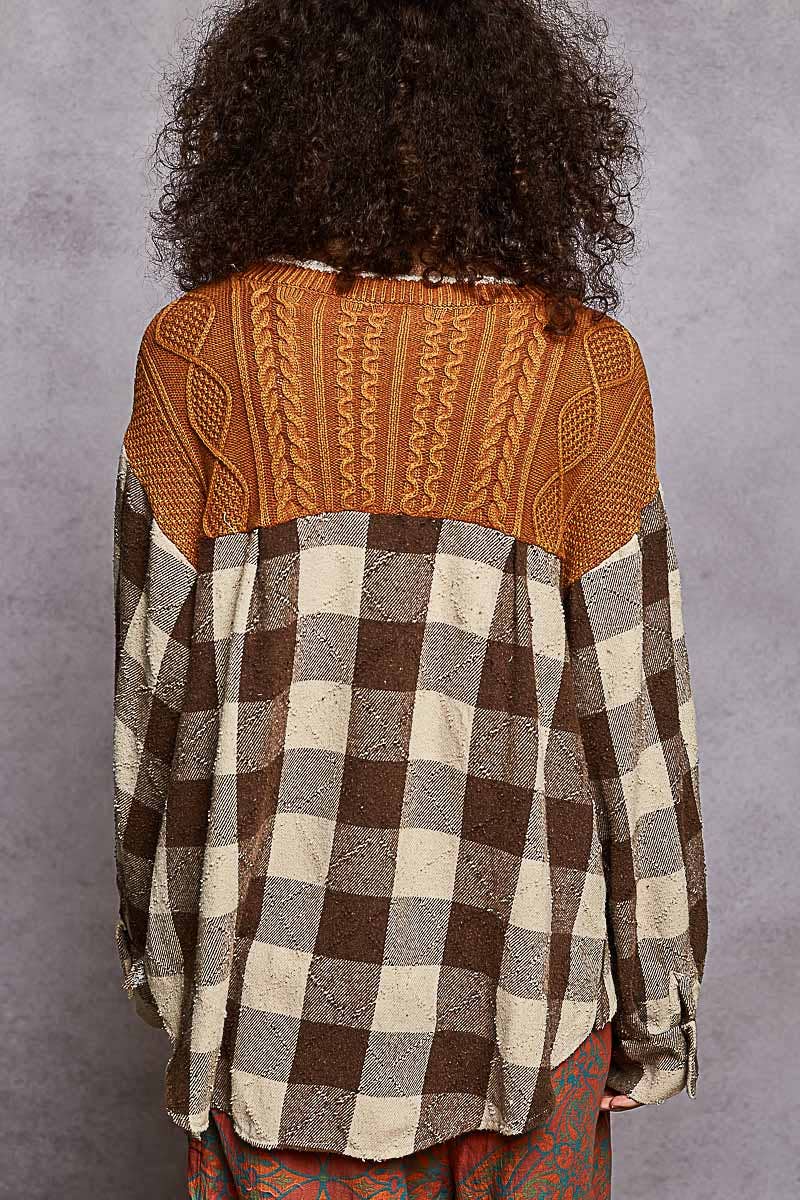 Knit Cardigan with Embroidery