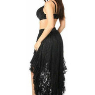 Black High Low Lace Skirt