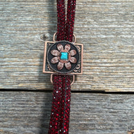 Ruby Rhinestone Bolo, Western Slide