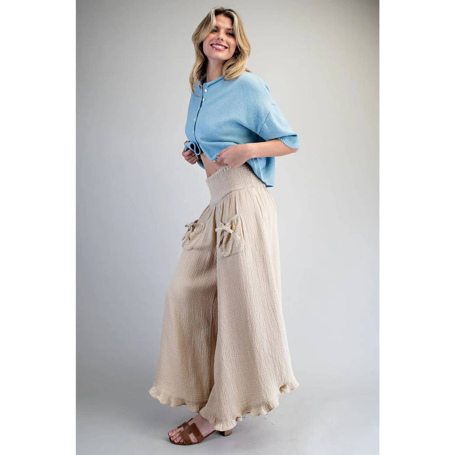 Mineral Washed Pants, Oatmeal