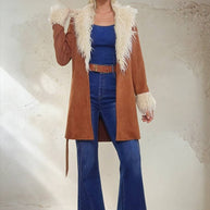 Penny Lane Faux Suede Fur Coat