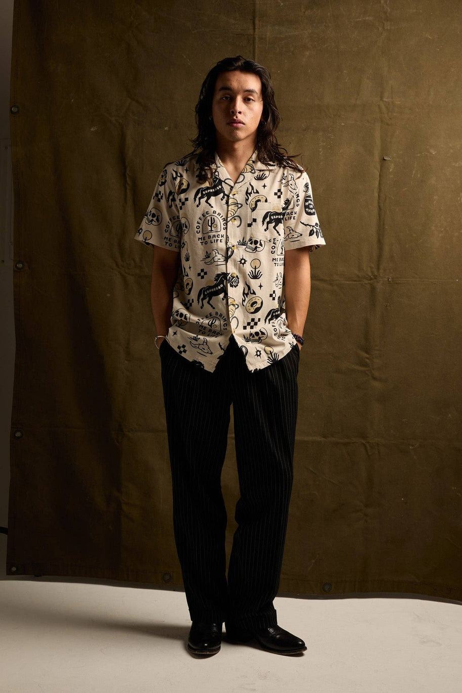 Cowboy Coffee Button-Up