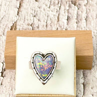 Love Is In The Air Heart Slab Ring