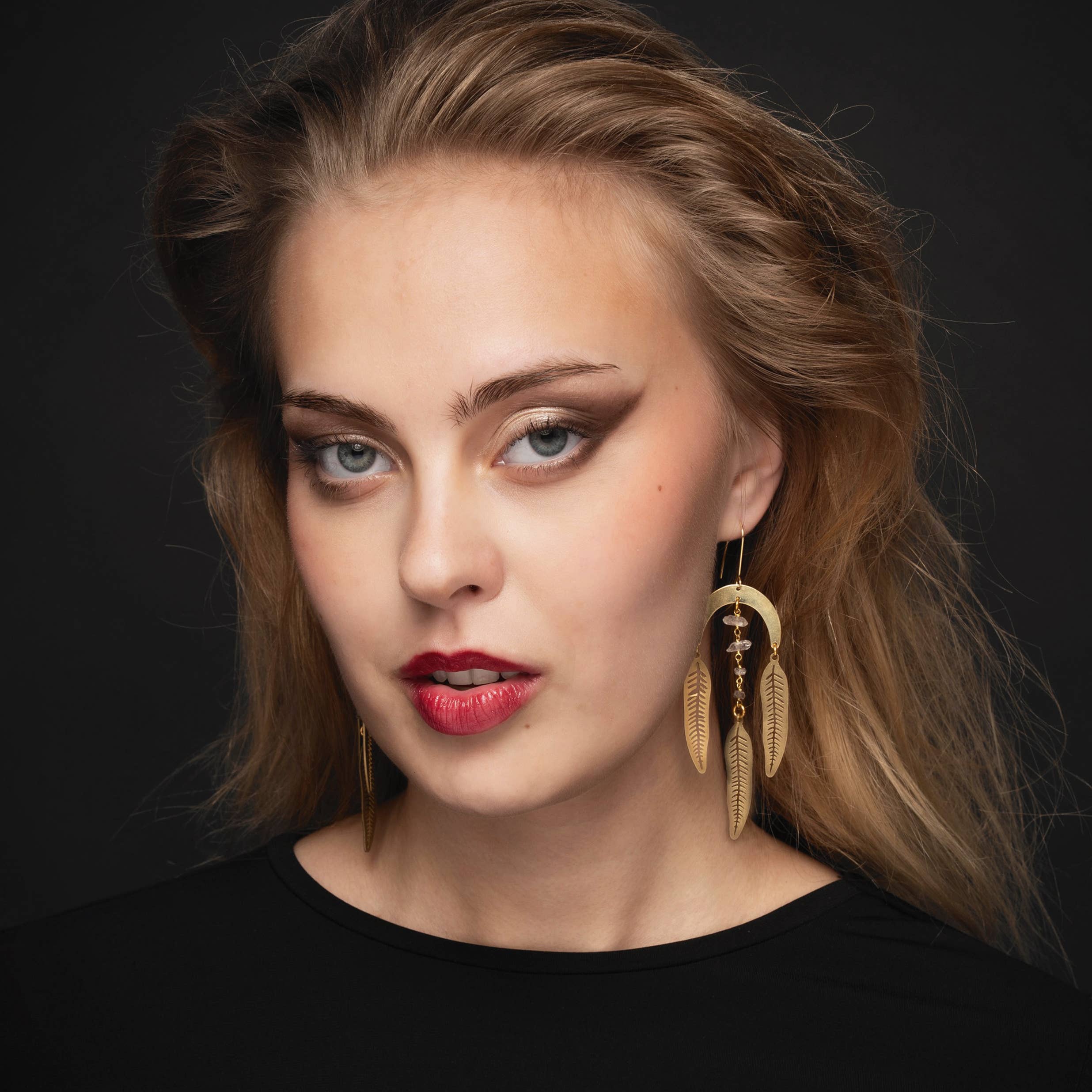 Nature Goddess Herkimer Diamond Earrings